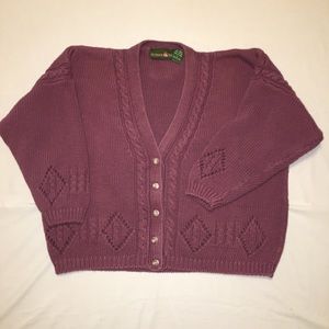 Vintage Outback Red Rose Cardigan from 1987 sz L
